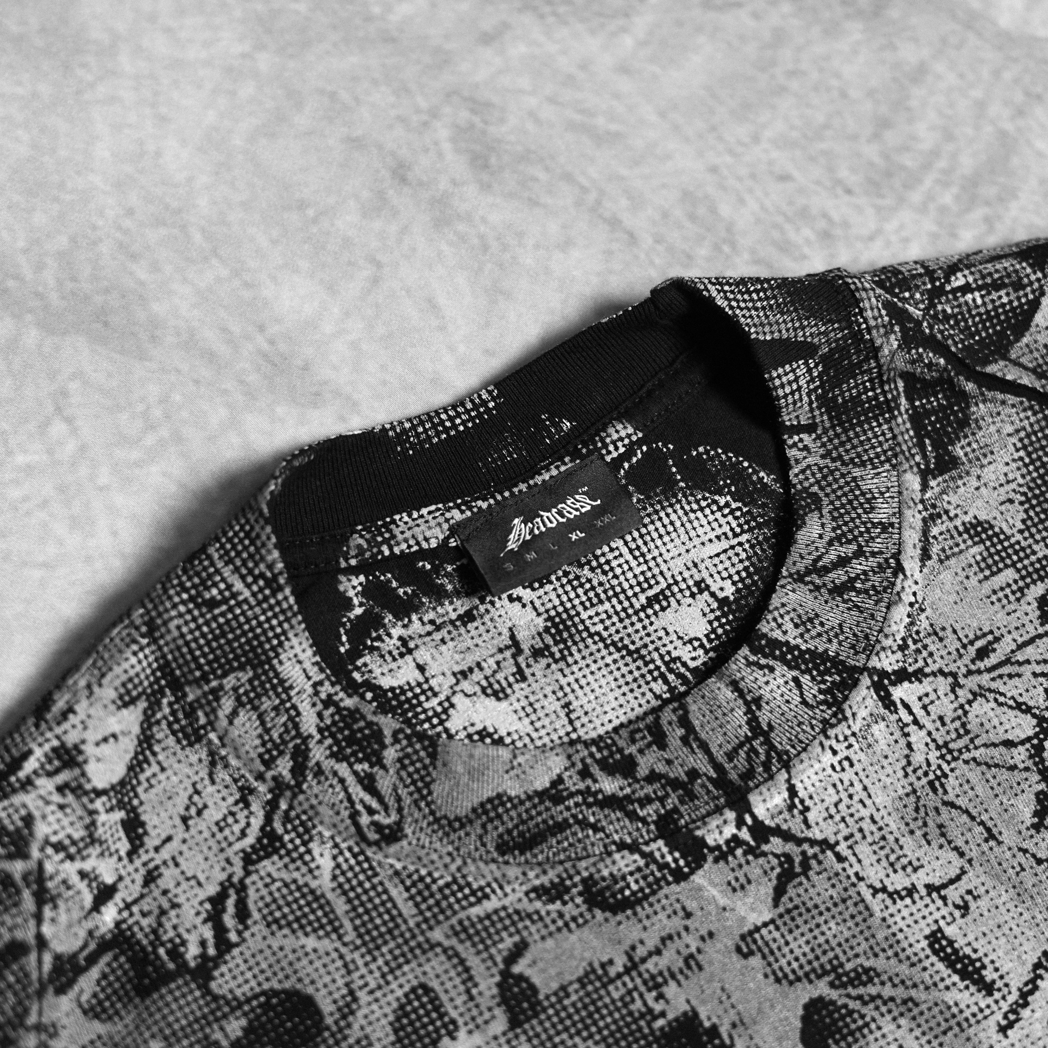 "DEAD-TREE" ALL OVER PRINT T-SHIRT (BLACK)