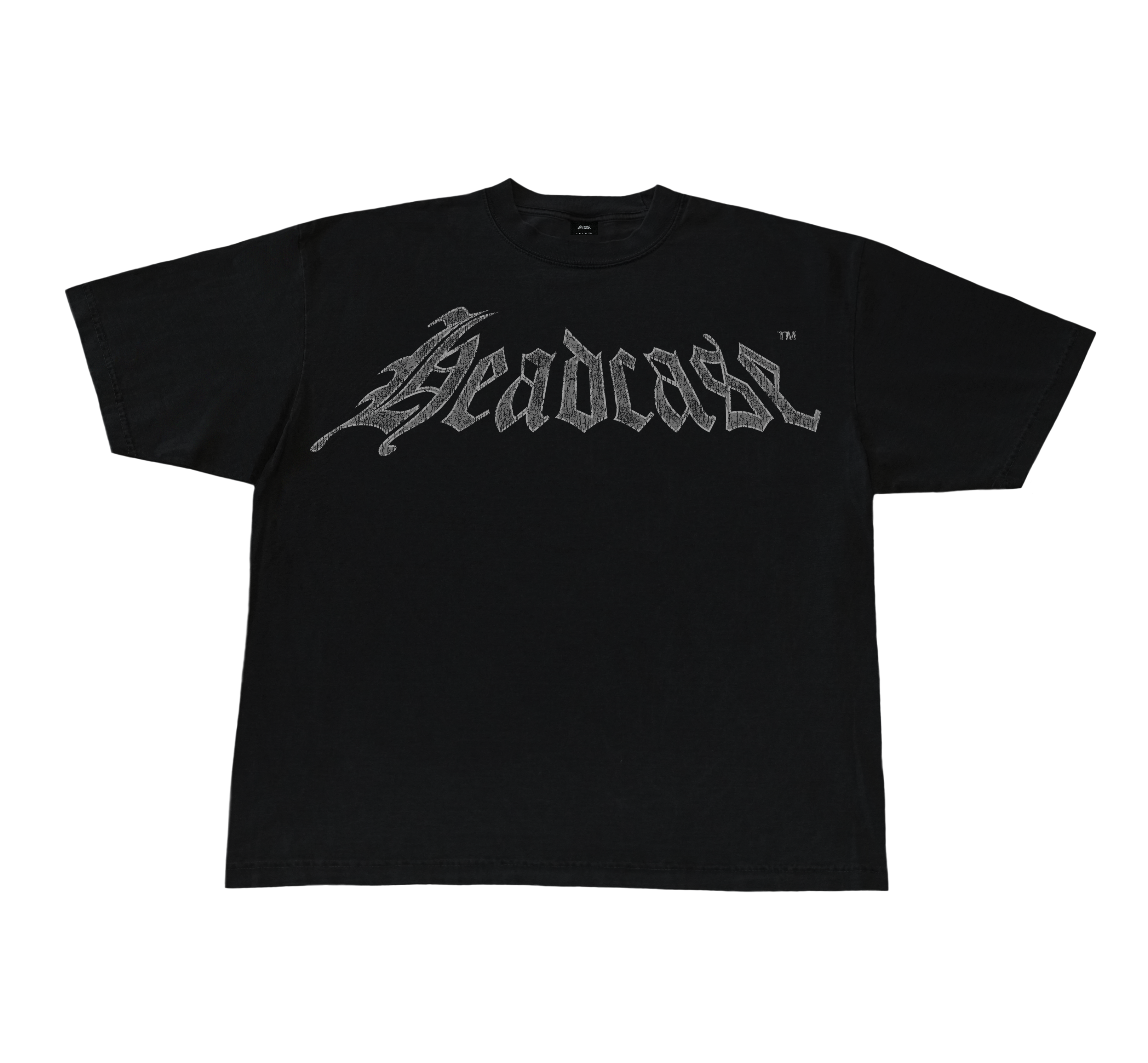 "CRACKED" DISTRESSED T-SHIRT (BLACK)