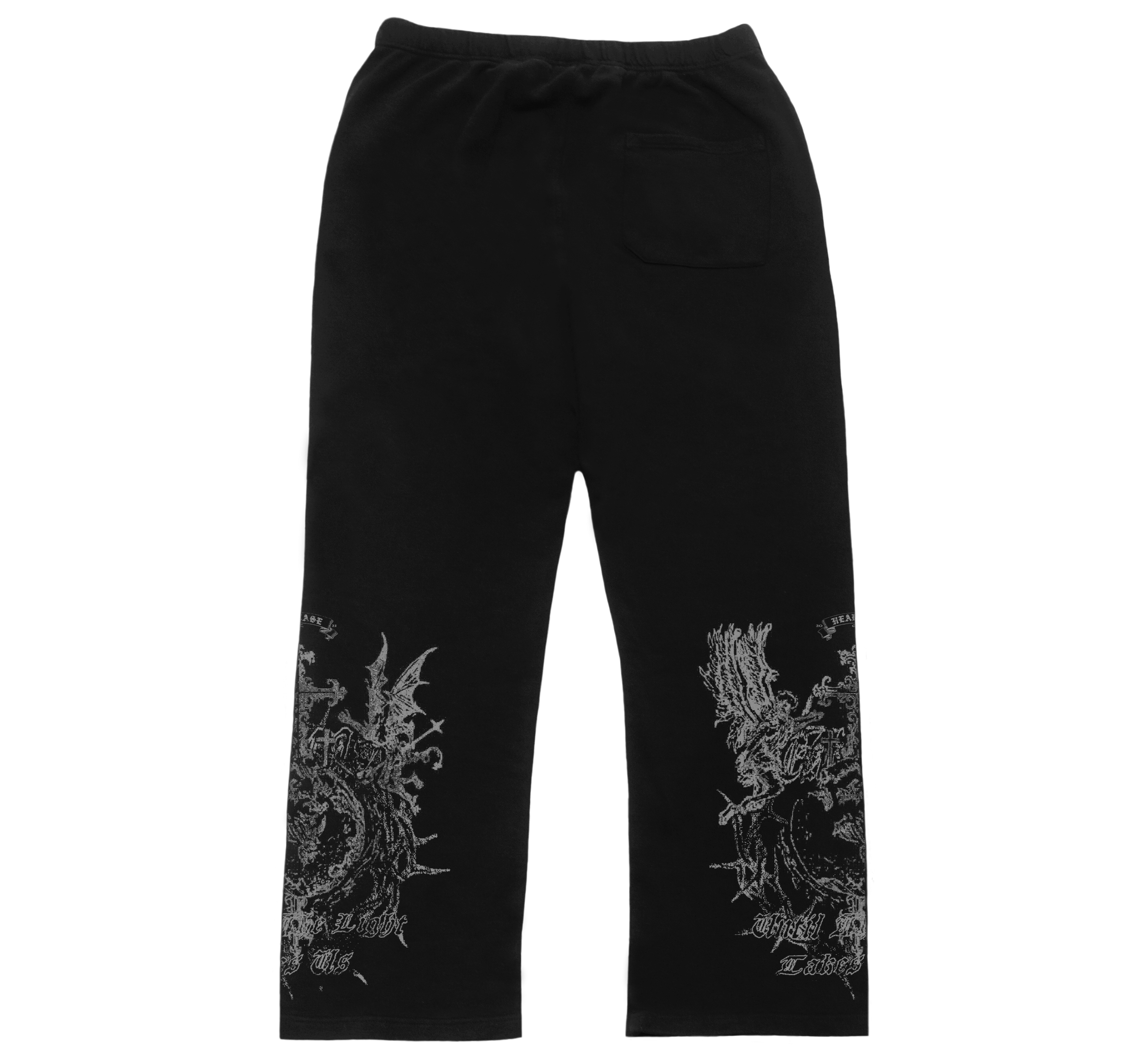 "SIDES" STRAIGHT LEG SWEATPANTS (BLACK)