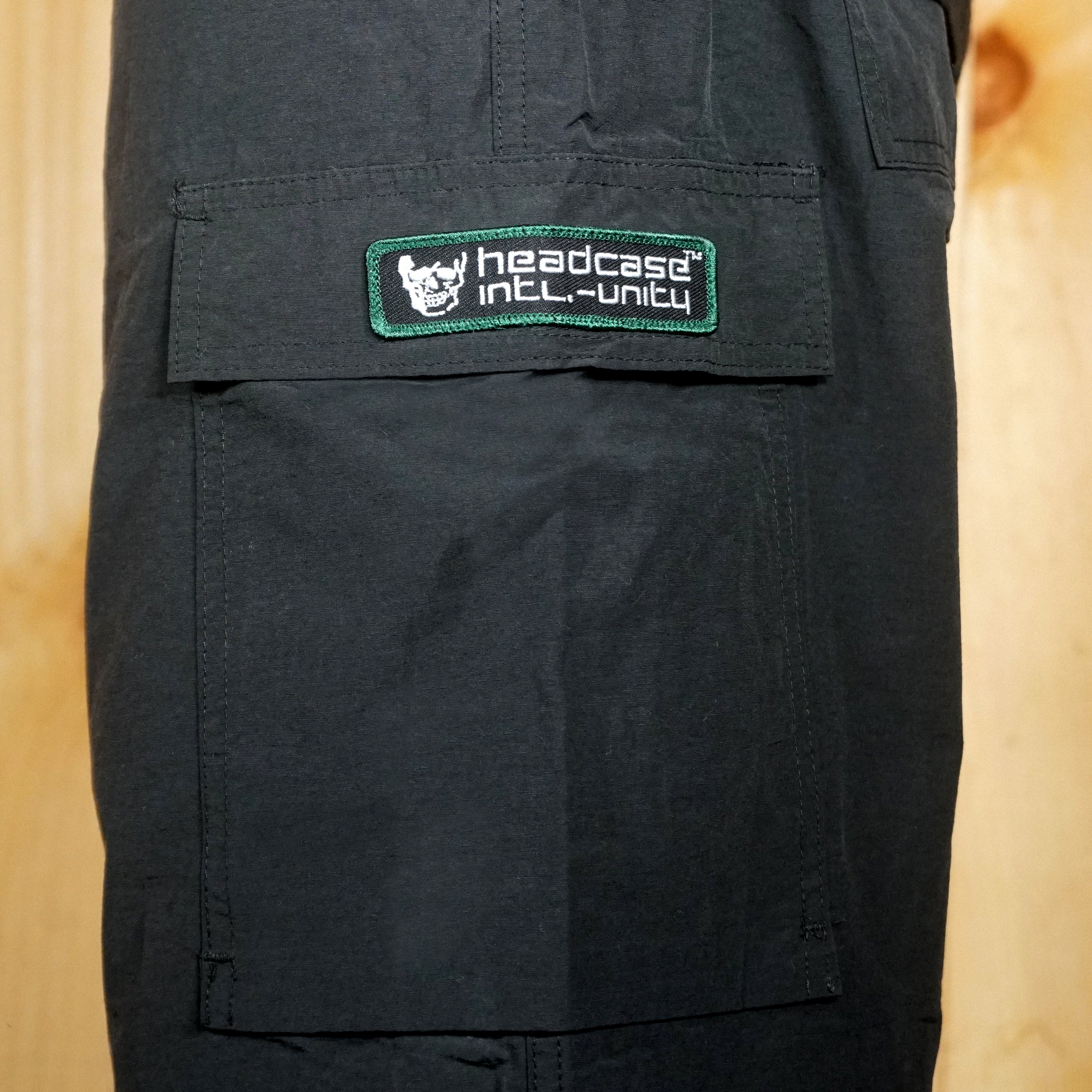 "UNION" WINDBREAKER CARGO PANTS (BLACK)