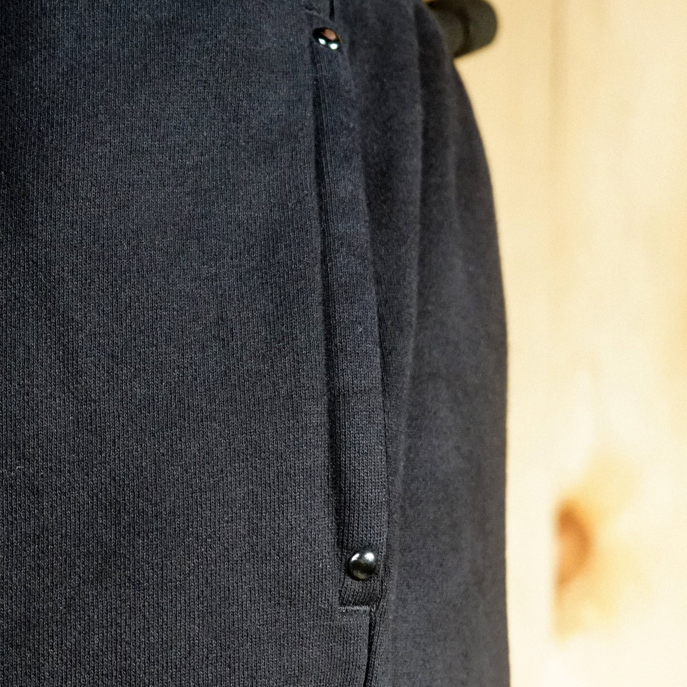 "SIDES" STRAIGHT LEG SWEATPANTS (BLACK)