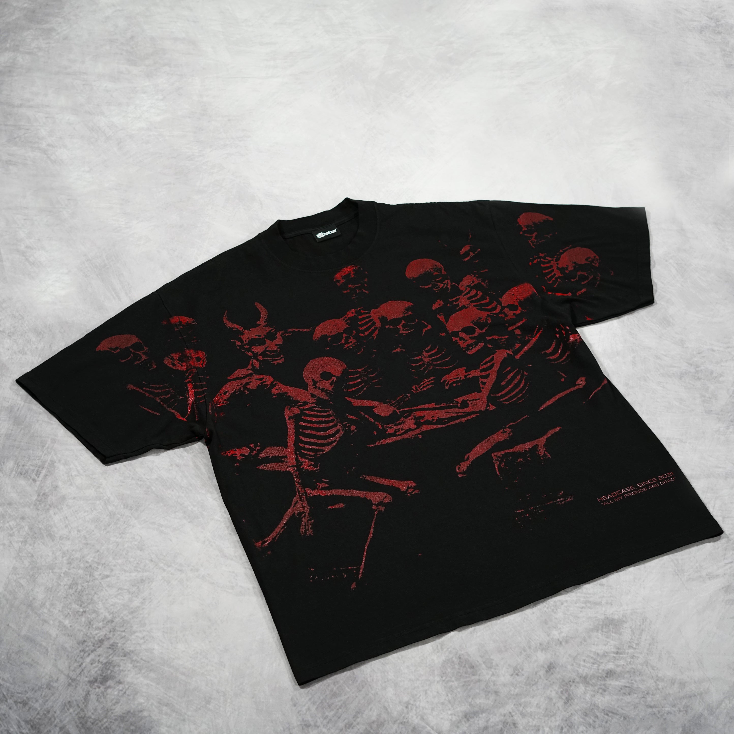 "DEAD FRIENDS" ALL OVER PRINT T-SHIRT