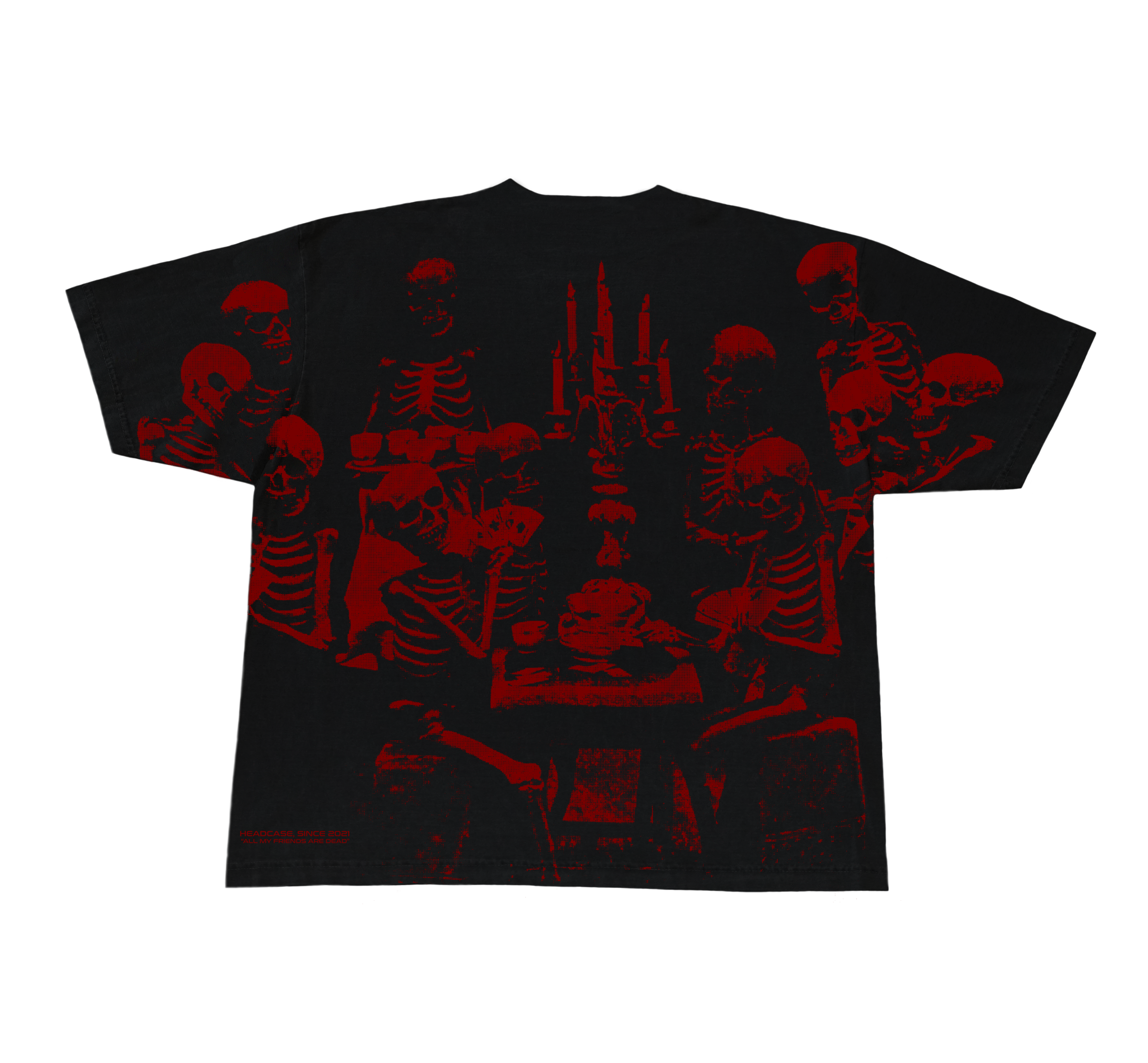 "DEAD FRIENDS" ALL OVER PRINT T-SHIRT