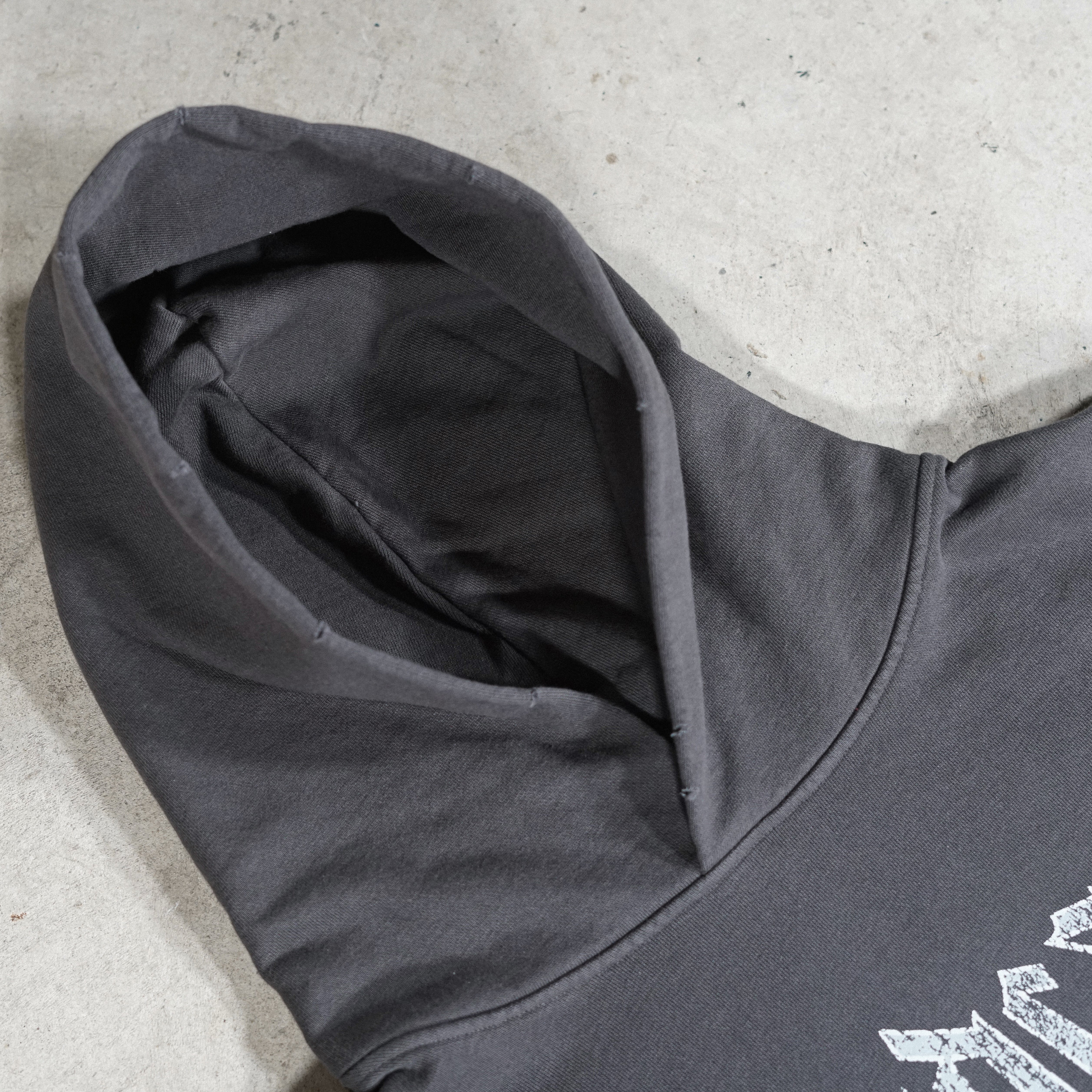 "CRACKED" DISTRESSED HOODIE (SHADOW)